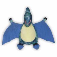 Flugsaurier mit türkis-blauem Fell und großen Flügeln