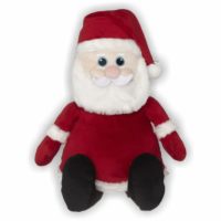 Wolfgang ist der Weihnachtsmann... Er trägt einen klassischen roten Mantel, Handschuhe und eine Weihnachtsmütze