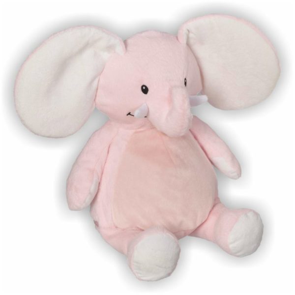 süßer rosa Elefant mit großen Ohren und süßem Lächeln